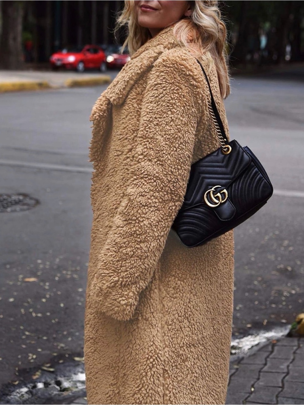 Cozy Teddy Faux-Shearling Coat in Camel
